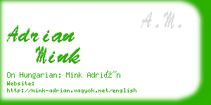 adrian mink business card